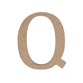 MDF Wooden Letter Q 8cm