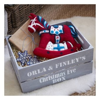 Natural Wooden Crate 40cm x 30cm x 18cm