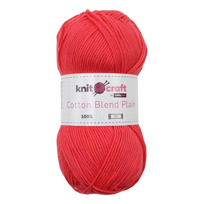 Knitcraft Coral Cotton Blend Plain DK Yarn 100g image number 1