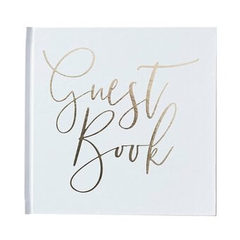 Champagne Gold Foil Guest Book 