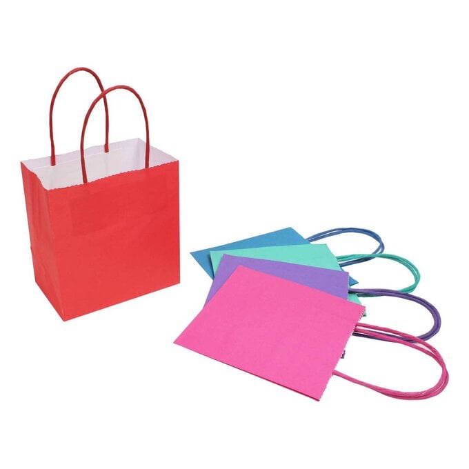 Bright Ready to Decorate Small Gift Bags 5 Pack image number 1