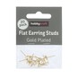 Gold Plated Midi Flat Stud 20 Pack image number 1