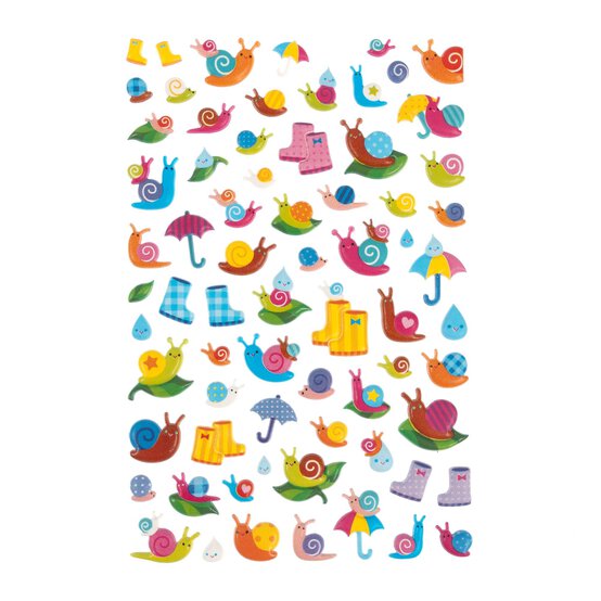 Snail Puffy Stickers image number 1