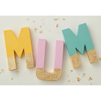 How to Make Gold Leaf Mache Mum Letters