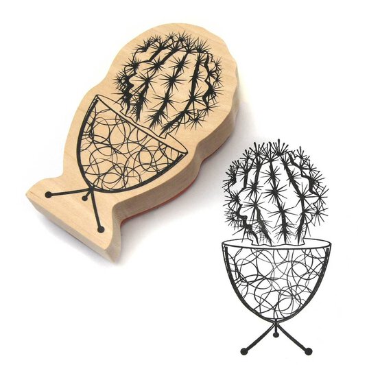 Cactus Wooden Stamp 10cm x 5.3cm image number 2