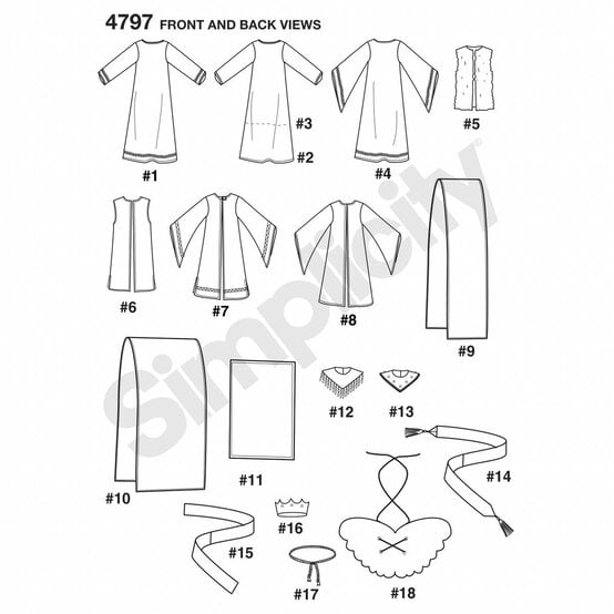 Simplicity Kids&rsquo; Nativity Costume Sewing Pattern 4797 image number 3