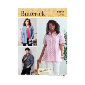 Butterick Unisex Shirts  Sewing Pattern B6841 (XM S-L)