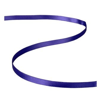 Purple Double-Faced Satin Ribbon 6mm x 5m image number 2