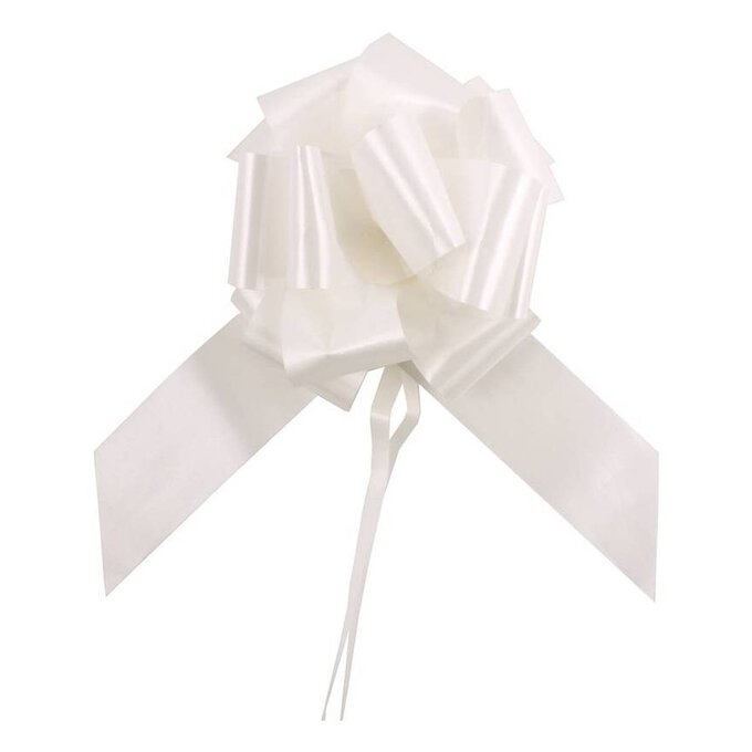 White Pull Bow 5cm image number 1