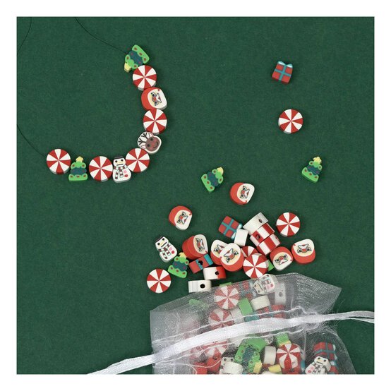 Christmas Clay Beads 130 Pack image number 1