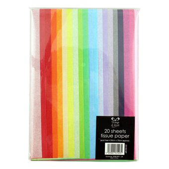 Multi-Coloured Tissue Paper 20 Pack