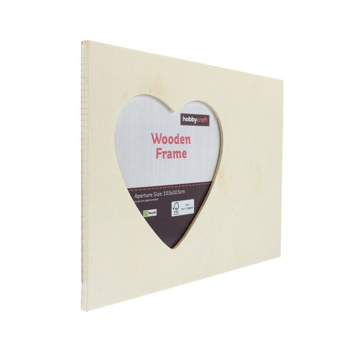 Wooden Heart Frame 21cm x 16cm image number 1