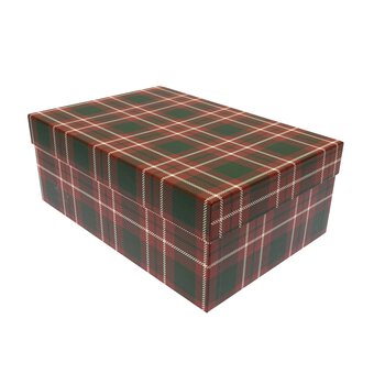 Tartan Gift Box 28cm x 20cm x 10cm