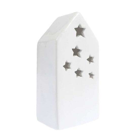 Ceramic Star House Tealight Holder 17cm image number 3