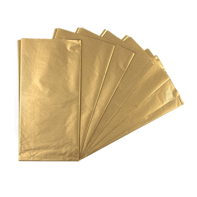 Gold Tissue Paper 65cm x 50cm 6 Pack