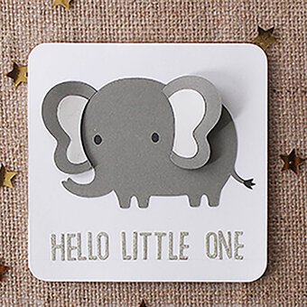 Cricut: How to Make a New Baby Elephant Card