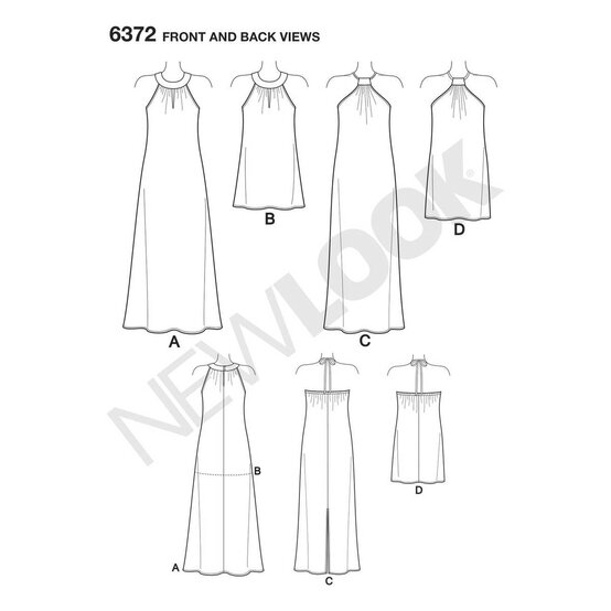 New Look Women's Dress and Top Sewing Pattern 6372 image number 2
