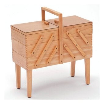 Wooden Cantilever Sewing Box