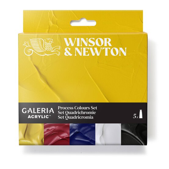 Winsor & Newton Galeria Process Colours Acrylic Paint 60ml 5 Pack image number 1