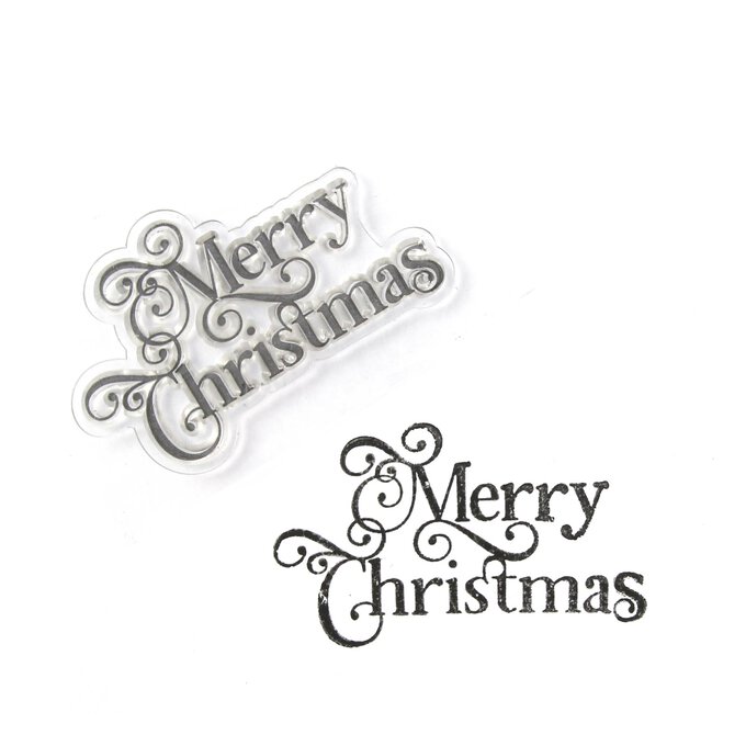 Merry Christmas Clear Stamp Hobbycraft