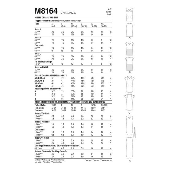 McCall&rsquo;s Robin Dress Sewing Pattern M8164 (XS-M) image number 2