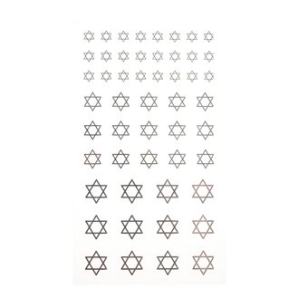 Star of David Foil Stickers 51 Pieces