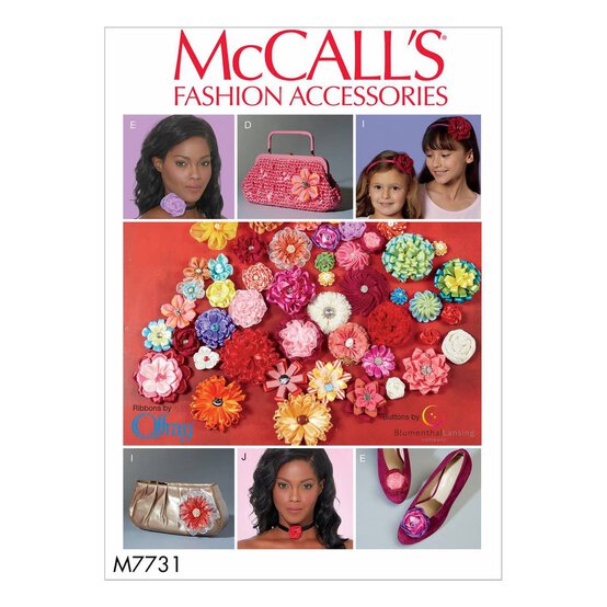 McCall's Ribbon Flowers Sewing Pattern M7731 image number 1