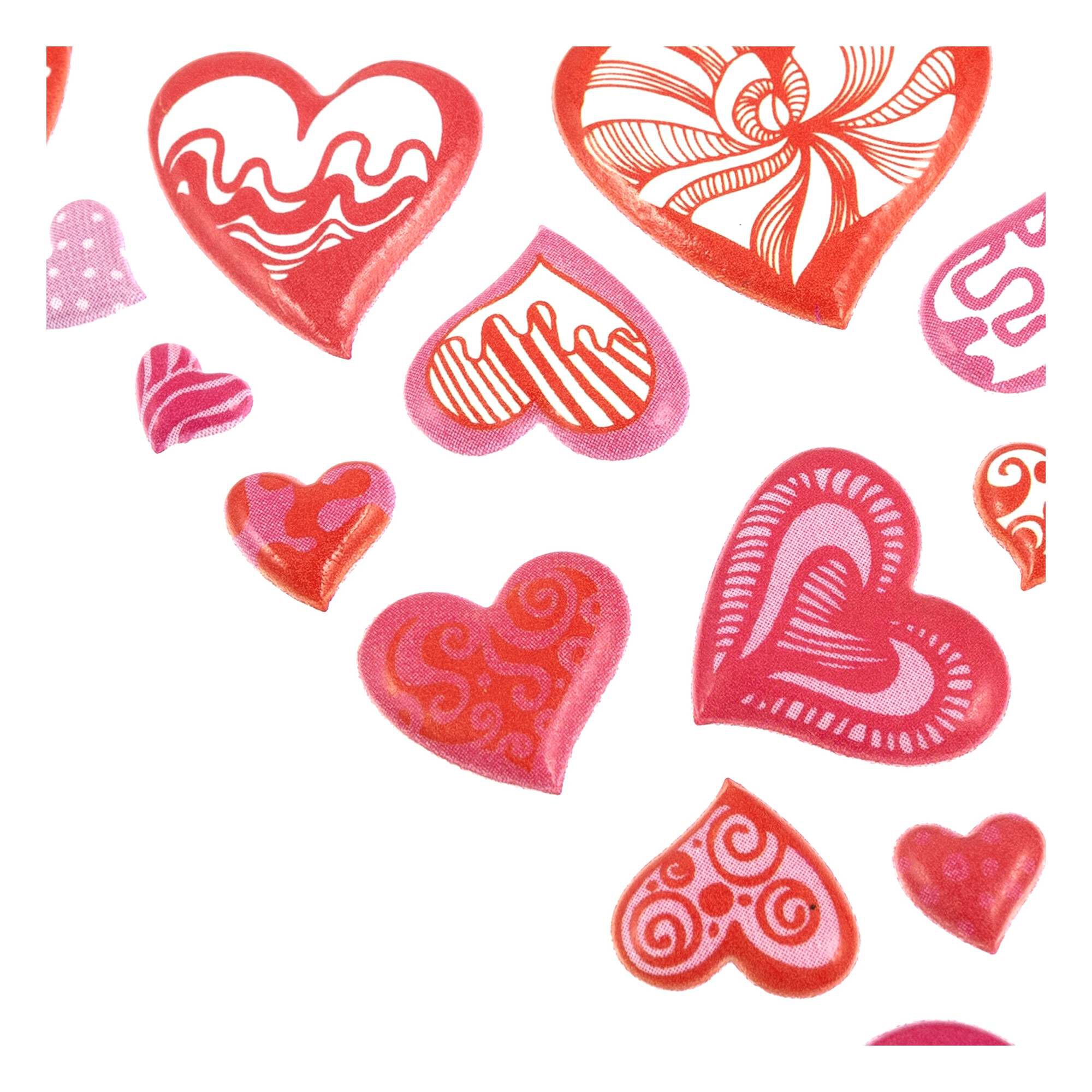 Pink Heart Puffy Stickers Hobbycraft