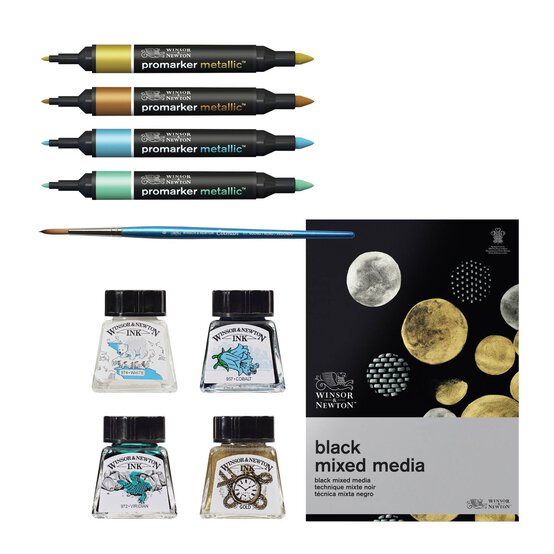 Winsor & Newton Mixed Media Metallic Set 10 Pieces image number 5