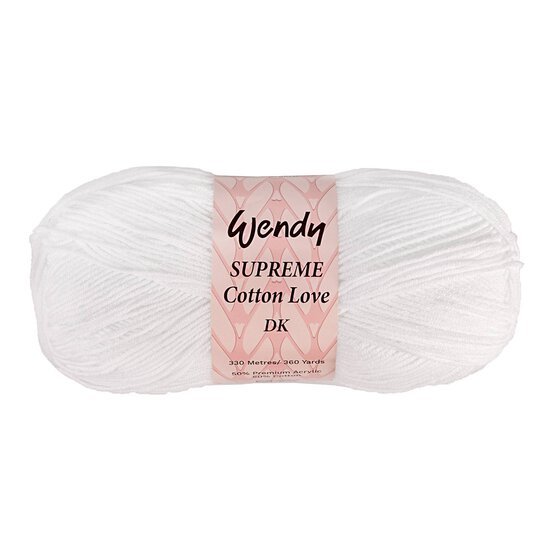 Wendy White Supreme Cotton Love DK Yarn 100g  image number 1