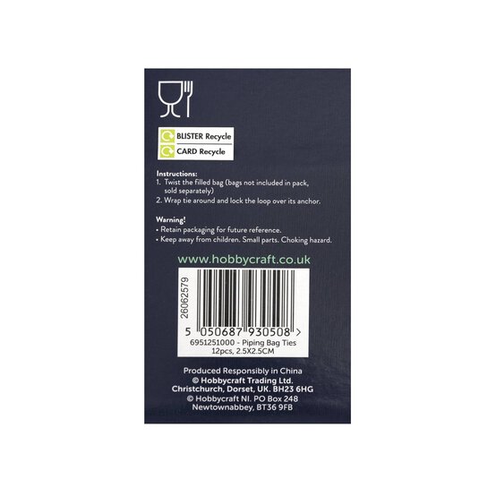 Whisk Decorating Bag Ties 12 Pack  image number 4