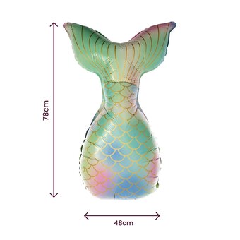 Large Mermaid Tail Foil Balloon
