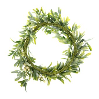 Mistletoe and White Berry Wreath 48cm image number 3