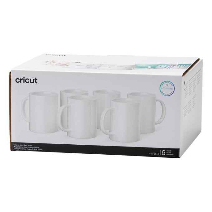 Cricut Ceramic Mug Blank 425ml 6 Pack image number 1