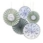 Ginger Ray Hey Baby Botanical Fan Decorations 5 Pack image number 1