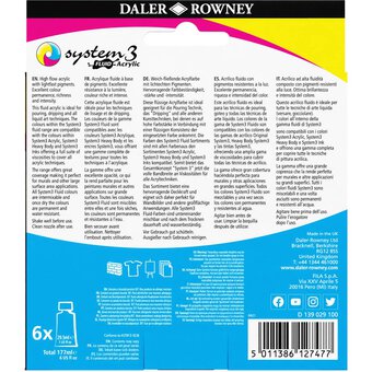 Daler-Rowney System3 Fluid Acrylic 29.5ml 6 Pack image number 4