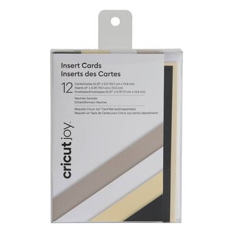 Cricut Joy Neutral Insert Cards 4.25 x 5.5 Inches 12 Pack