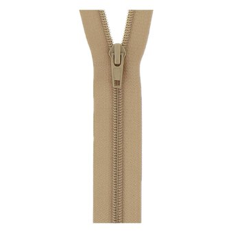 Milward Fawn Nylon Open-Ended Zip 45cm