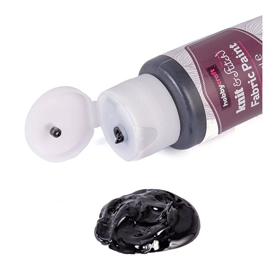 Black Fabric Paint 60ml image number 2