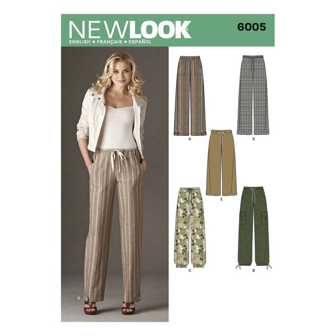 New Look Women's Trousers Sewing Pattern 6005 image number 1