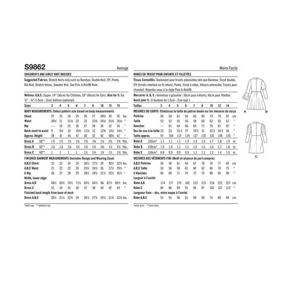 Simplicity Girls' Dresses Sewing Pattern S9862 (K5 7-14) image number 2