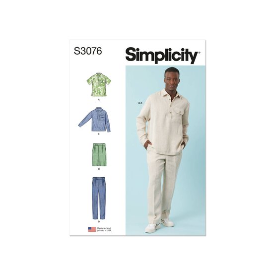 Simplicity Men’s Separates Sewing Pattern S3076 (44-52) image number 1