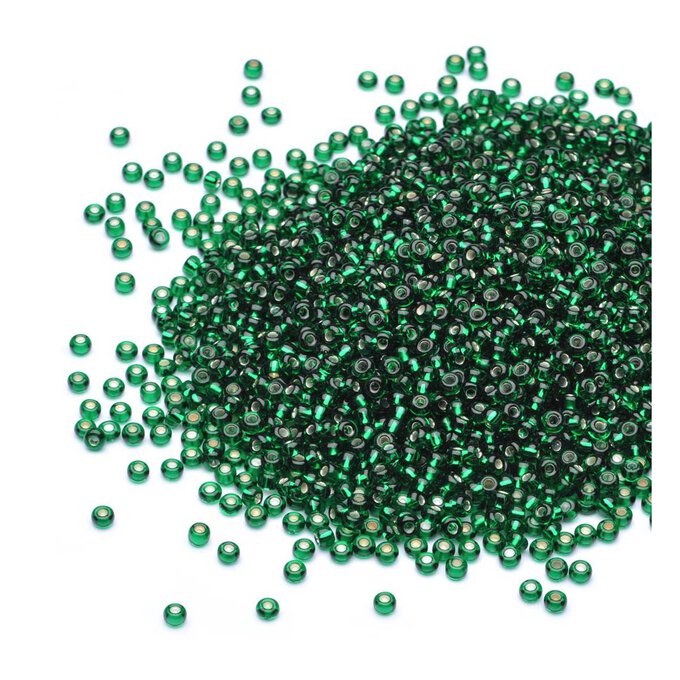 Beads Unlimited Emerald Rocaille Beads 2.5mm x 3mm 50g image number 1