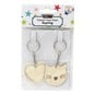 Colour Your Own Heart and Cat Wooden Keyring 2 Pack image number 2