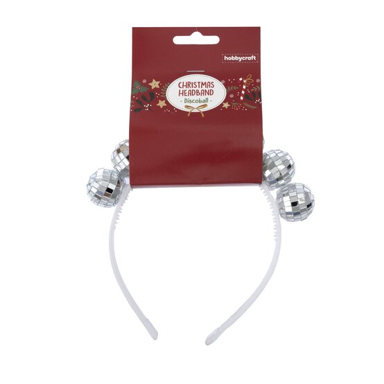 Silver Disco Ball Headband image number 3