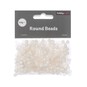 Cream Round Plastic Beads 6mm 40g image number 1