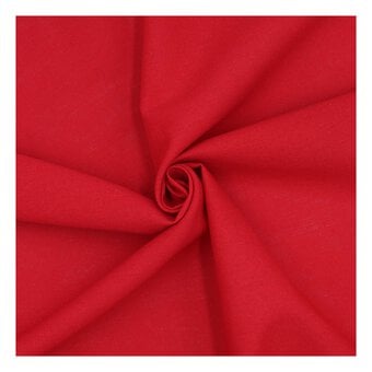Red Linen Blend Fabric by the Metre