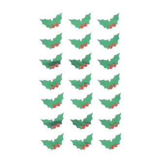 Holly Gem Stickers 21 Pack