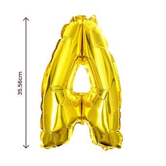 Gold Foil Letter A Balloon image number 2
