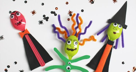 How to Make Halloween Spoon Puppets image number 1